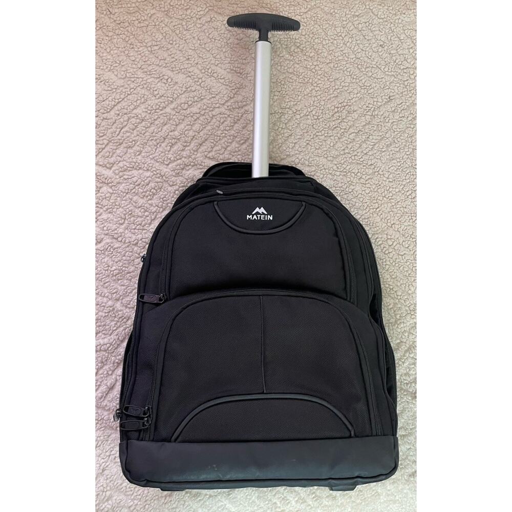 MATEIN Rolling Backpack, 17 inch Water Resistant Wheeled Laptop Backpack
